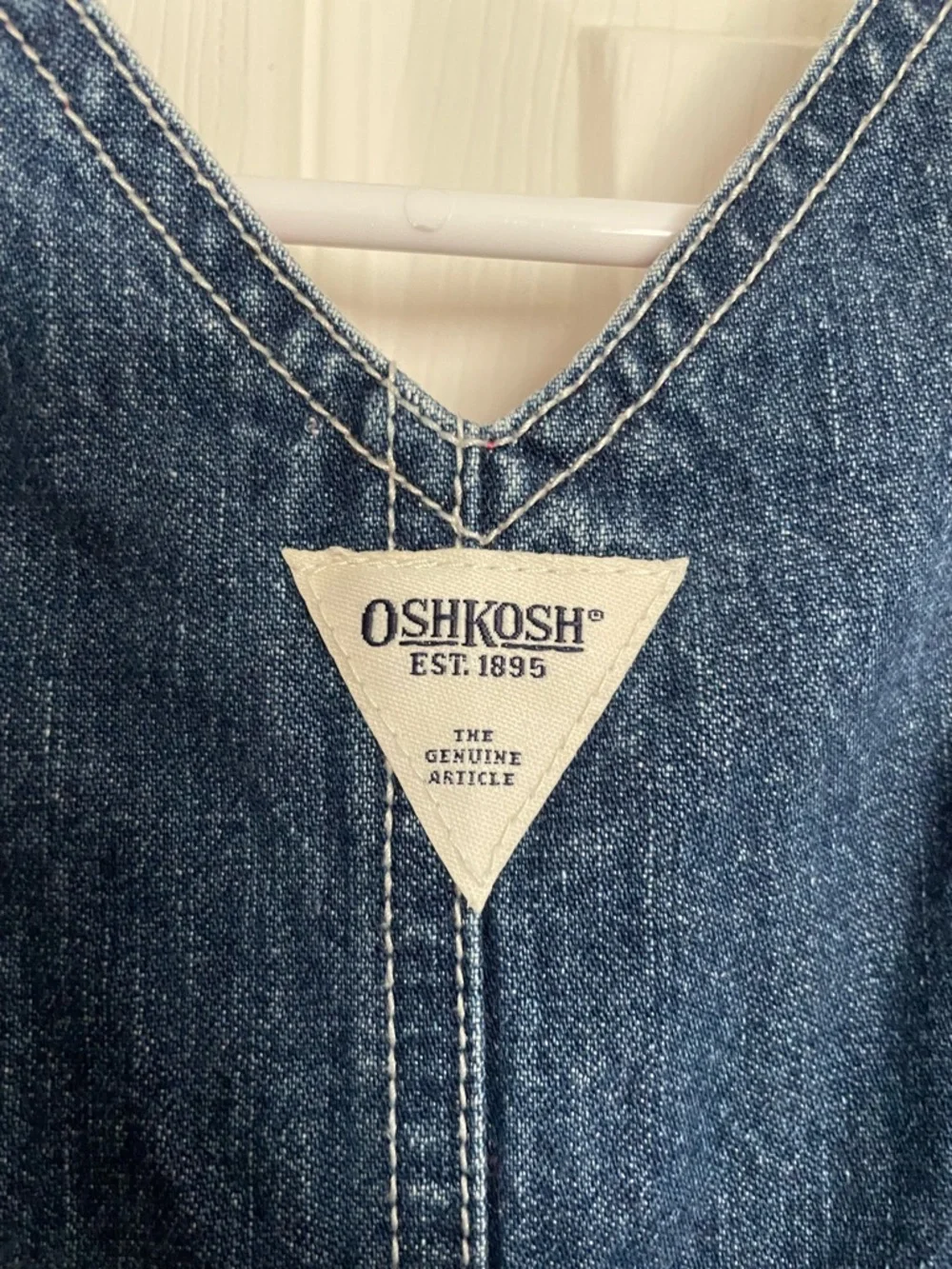 Vintage ABC’s OshKosh B'gosh Girls' 3T Denim Overall Dress with Embroidery